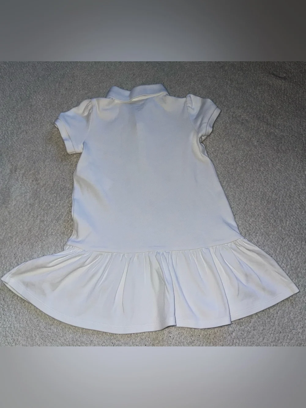 Ralph Lauren Girls 24M White Pink Pony Polo Dress Bloomer Set